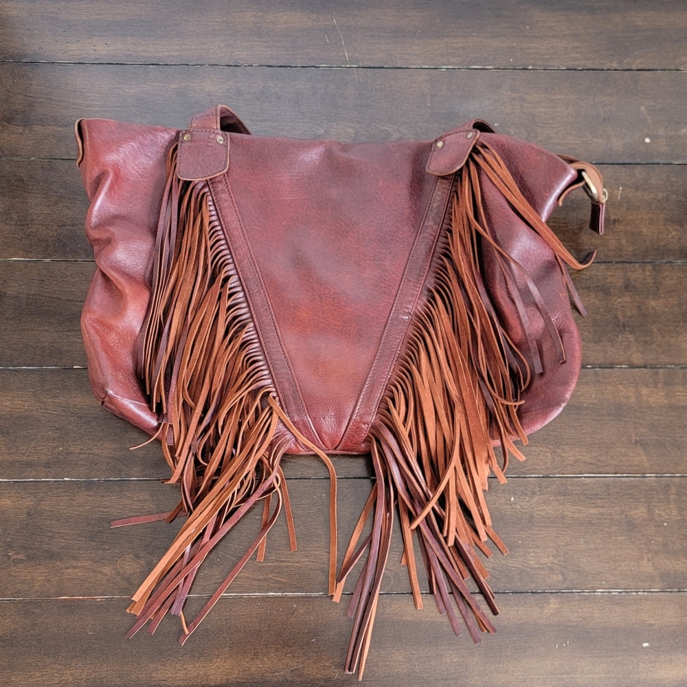Fringe Leather Bag